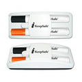Dry Erase Gear Marker & Eraser Set with Black & Orange Dry Erase Markers